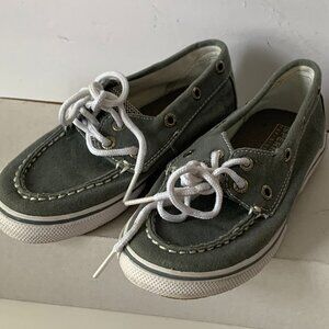 SPERRY TOP-SIDER HALYARD 11M TODDLER SHOES  GRAY  FABRIC UPPER